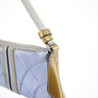 Prada Spring 2000 Metallic Blue Quilted Mini Bag