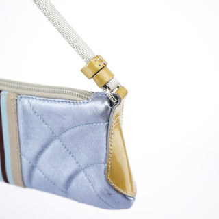 Prada Spring 2000 Metallic Blue Quilted Mini Bag