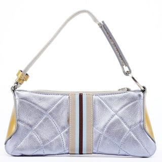 Prada Spring 2000 Metallic Blue Quilted Mini Bag