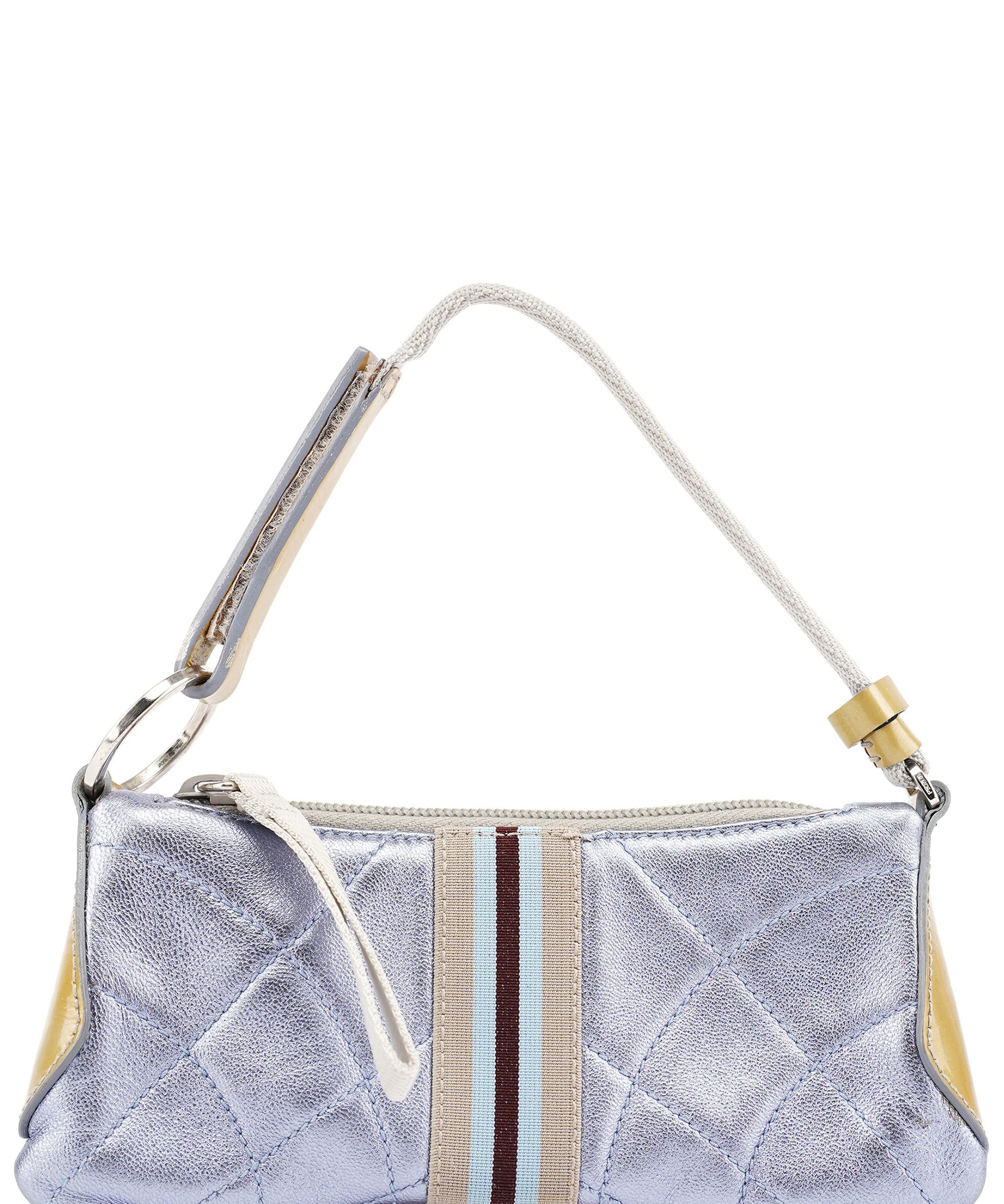 Prada Spring 2000 Metallic Blue Quilted Mini Bag