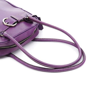 Prada Spring 2000 Purple Leather Bowling Bag