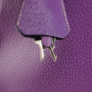 Prada Spring 2000 Purple Leather Bowling Bag