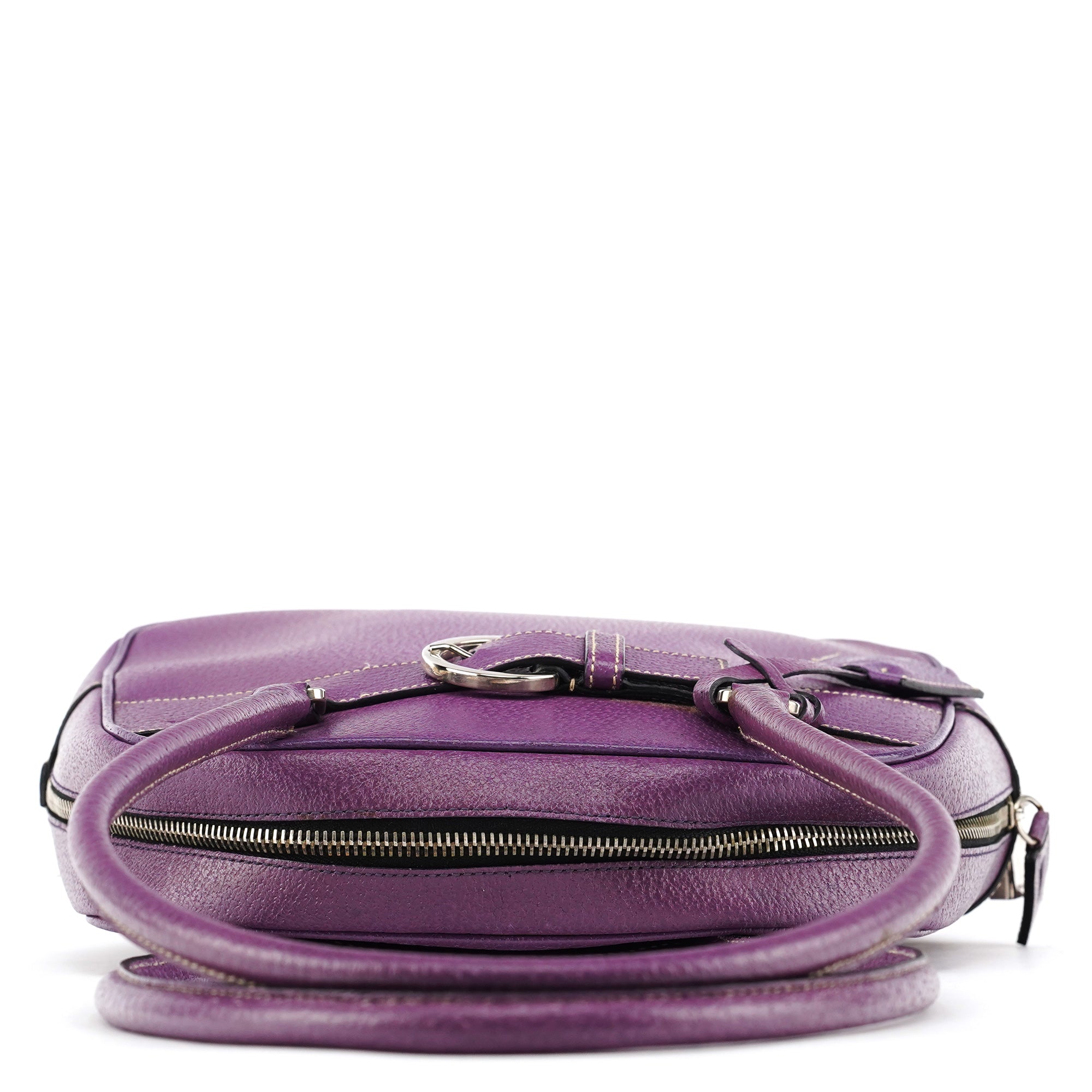 Prada Spring 2000 Purple Leather Bowling Bag