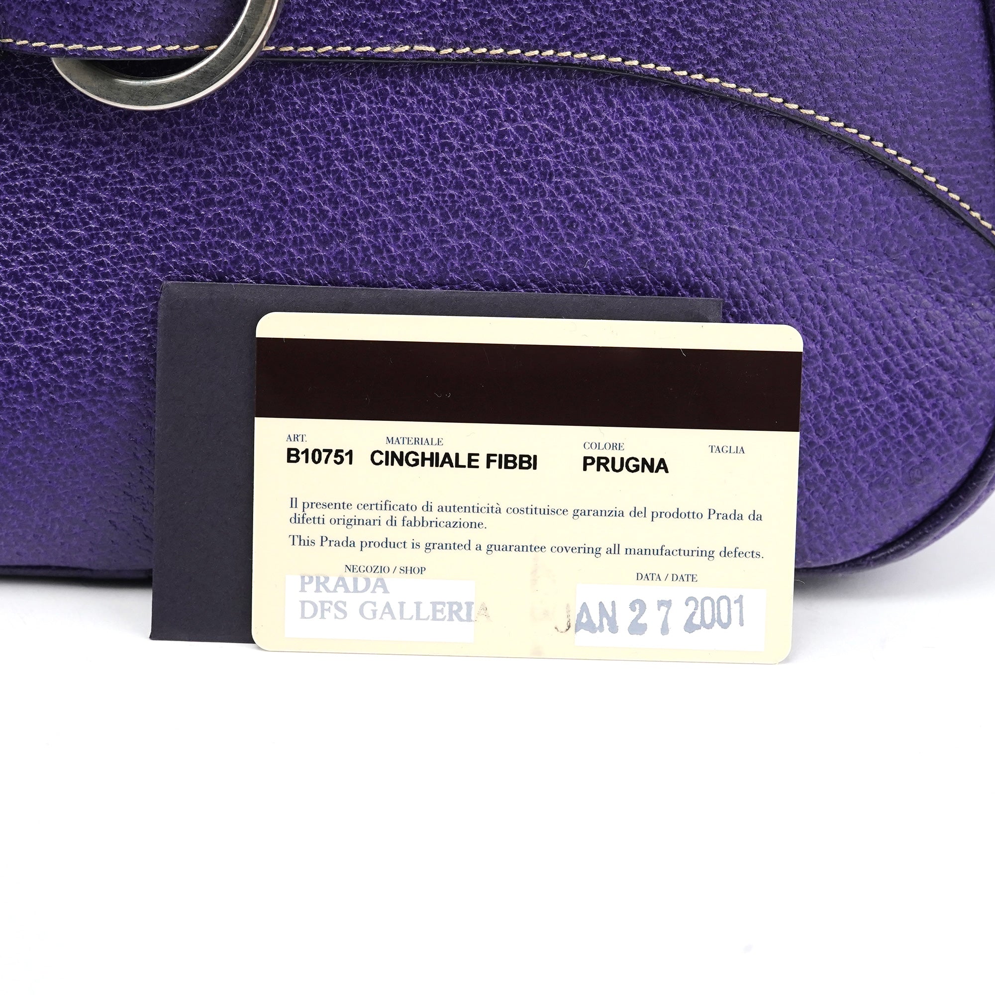 Prada Spring 2000 Purple Leather Shoulder Bag