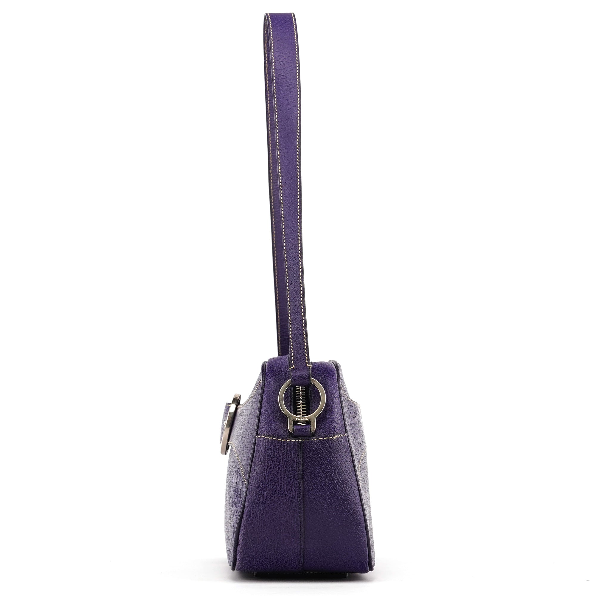 Prada Spring 2000 Purple Leather Shoulder Bag