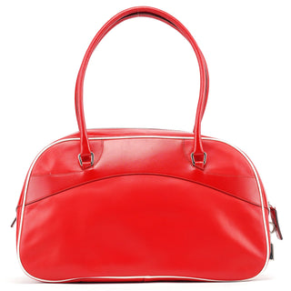 Prada Spring 2000 Red Calfskin Bowling Bag