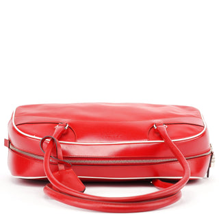 Prada Spring 2000 Red Calfskin Bowling Bag