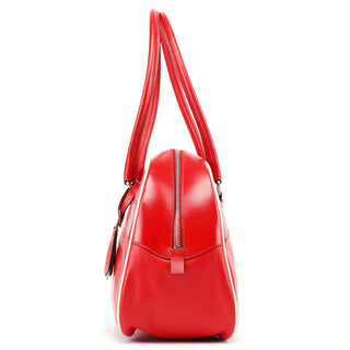 Prada Spring 2000 Red Calfskin Bowling Bag