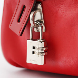Prada Spring 2000 Red Calfskin Bowling Bag