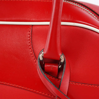 Prada Spring 2000 Red Calfskin Bowling Bag