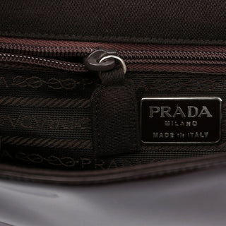 Prada Tessuto Spazzolato Top Handle Bag