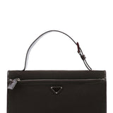 Prada Tessuto Spazzolato Top Handle Bag