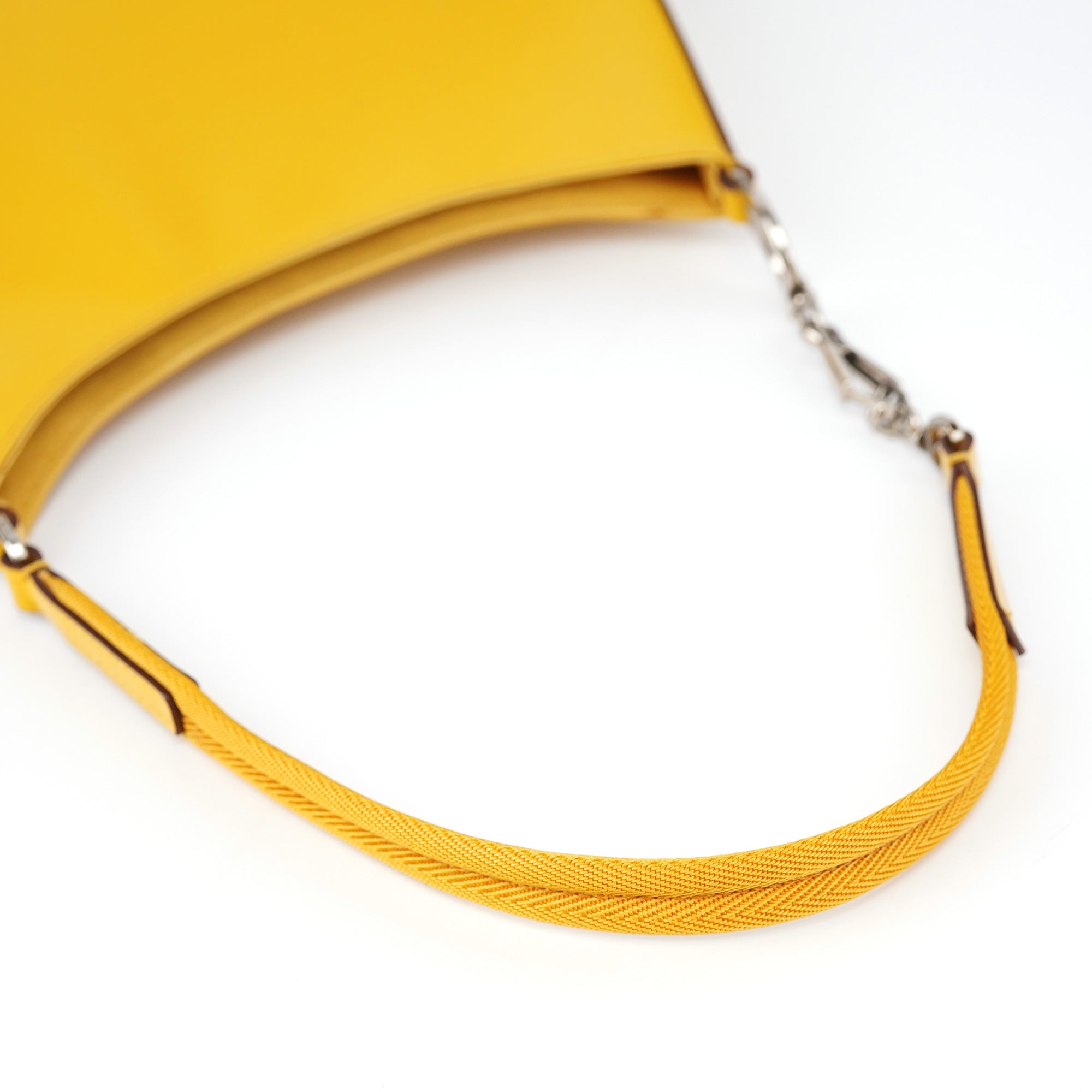 Prada Yellow Calfskin Cleo Shoulder Bag