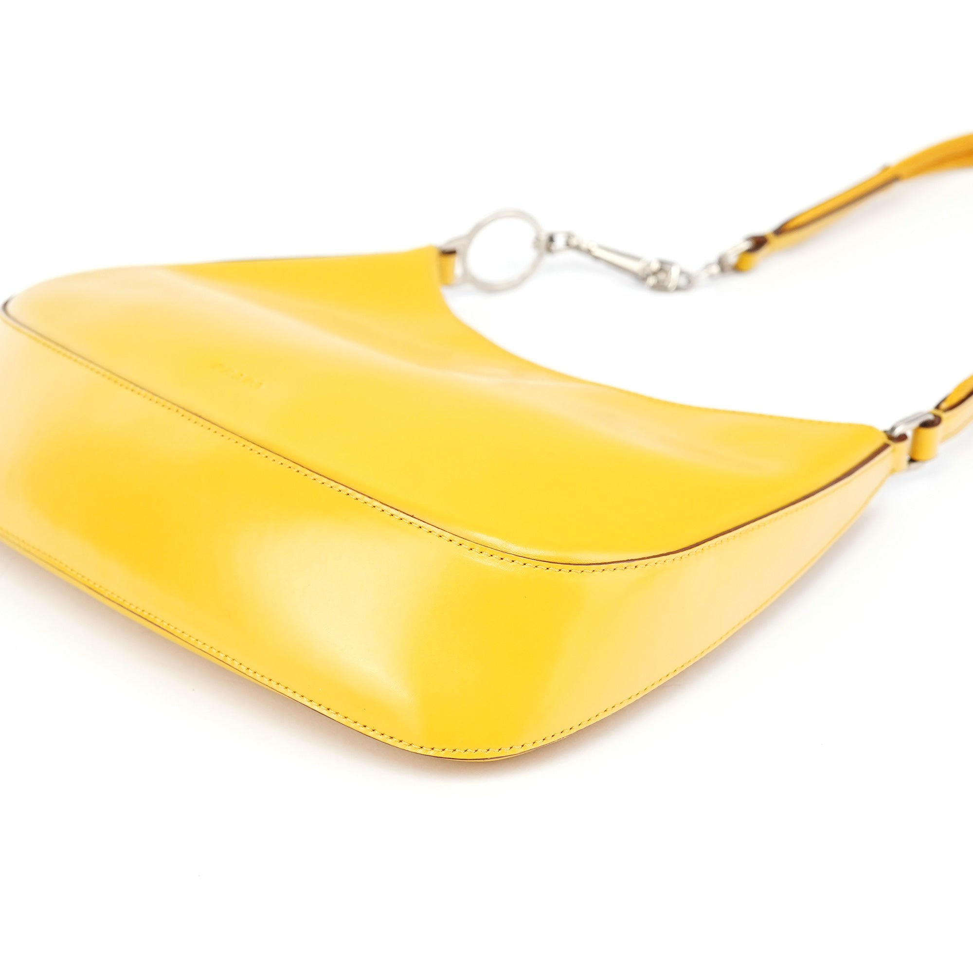 Prada Yellow Calfskin Cleo Shoulder Bag