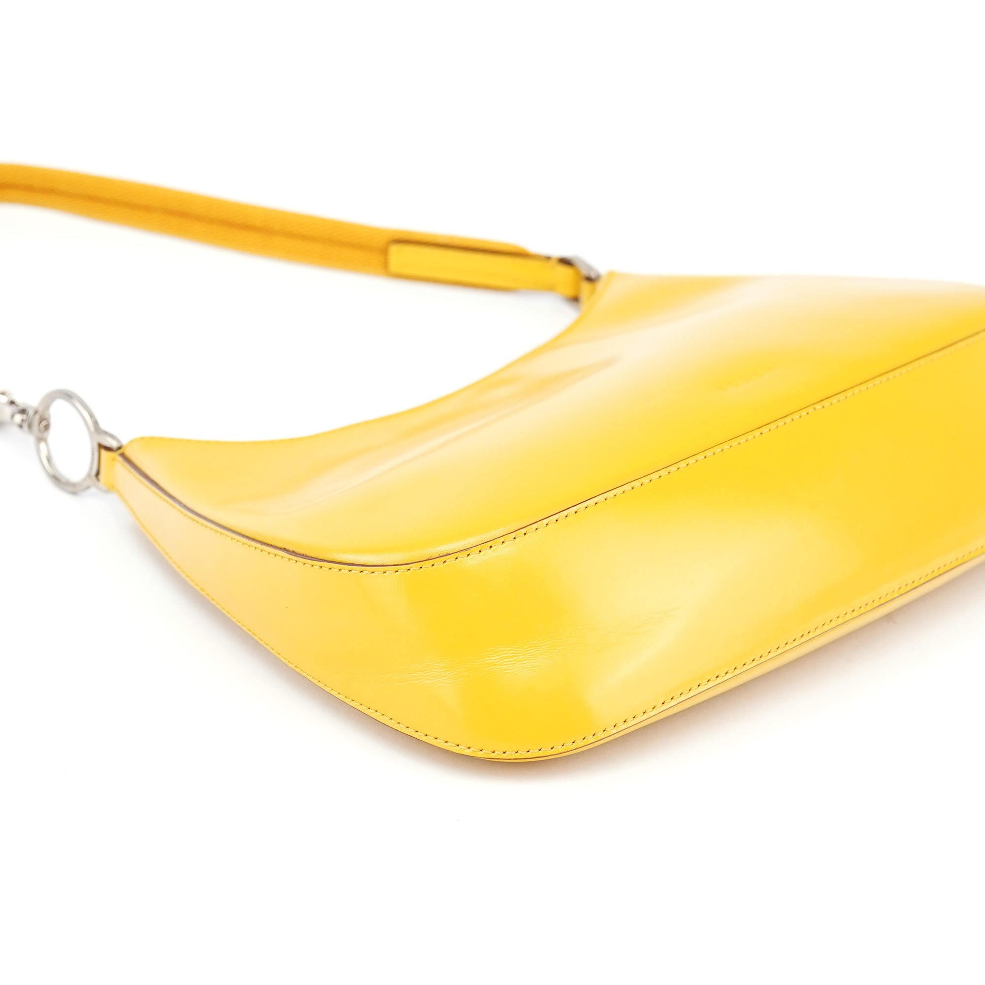 Prada Yellow Calfskin Cleo Shoulder Bag