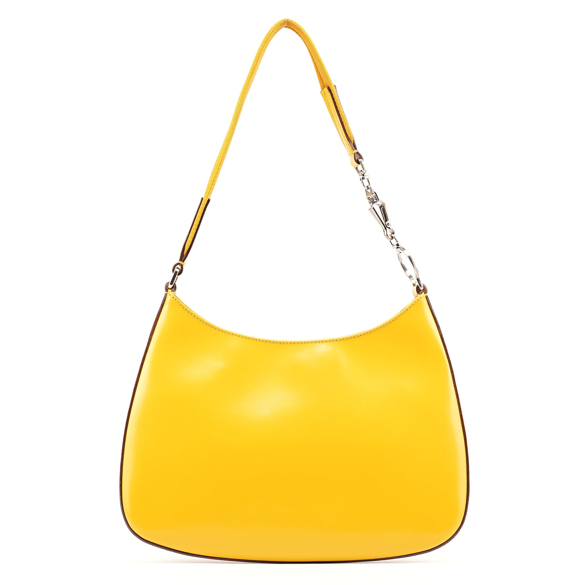 Prada Yellow Calfskin Cleo Shoulder Bag