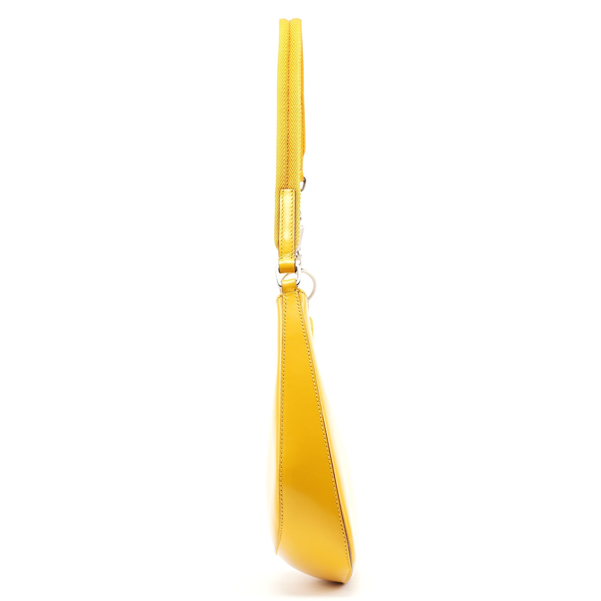 Prada Yellow Calfskin Cleo Shoulder Bag