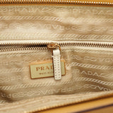 Prada Yellow Vitello Chic Shoulder Bag