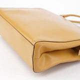 Prada Sac porté épaule Vitello Chic en cuir de veau jaune
