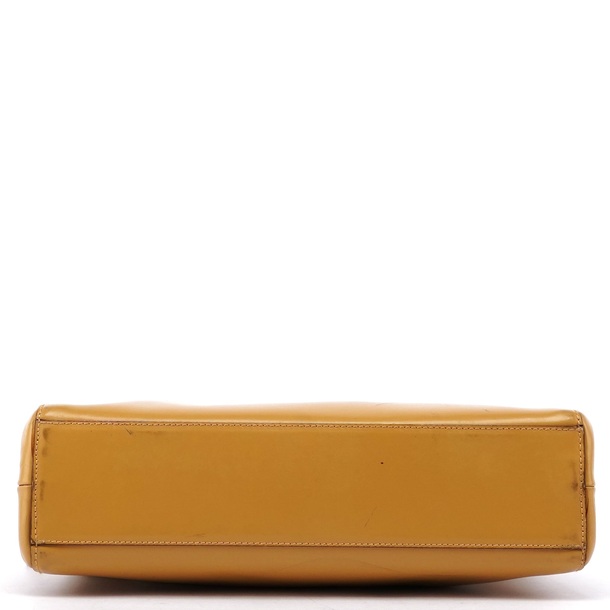 Prada Sac porté épaule Vitello Chic en cuir de veau jaune