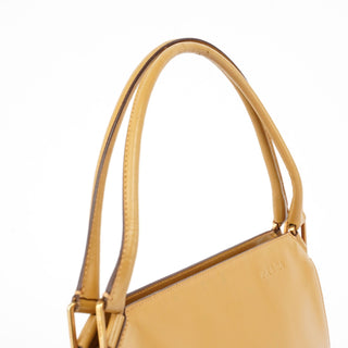 Prada Yellow Vitello Chic Shoulder Bag