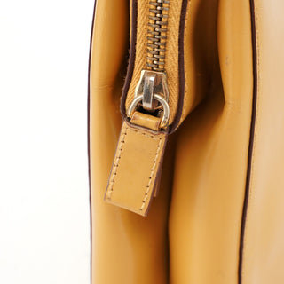 Prada Yellow Vitello Chic Shoulder Bag