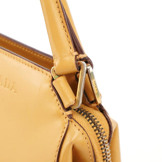 Prada Yellow Vitello Chic Shoulder Bag