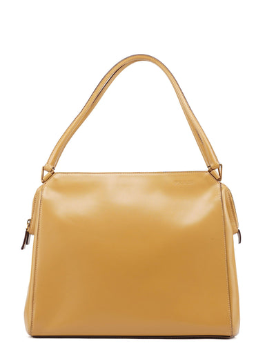 Prada Yellow Vitello Chic Shoulder Bag