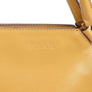 Prada Yellow Vitello Chic Shoulder Bag