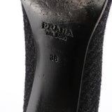 Fall 1998 Wool Mirror-Heel Square-Toe Pumps EU 38