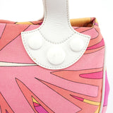 Pucci Pink Multicolour Abstract Canvas Tote Bag