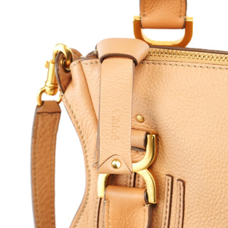 Rediscover Vintage Beige Leather Marcie 2-Way Bag