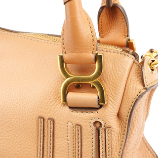 Rediscover Vintage Beige Leather Marcie 2-Way Bag