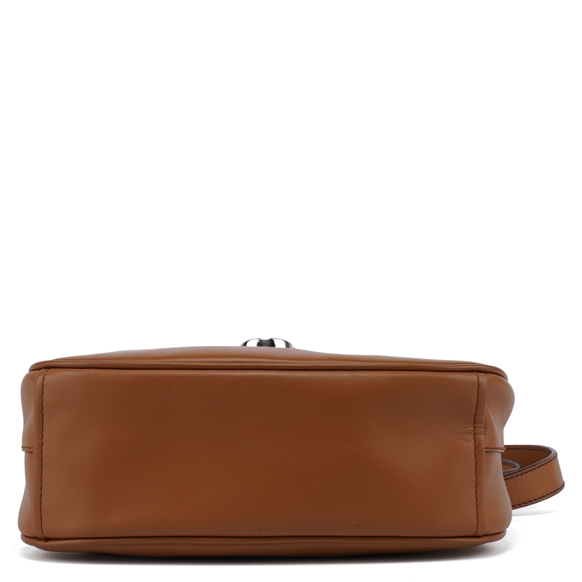 Rediscover Vintage Light Brown Calfskin Buckle Crossbody Bag