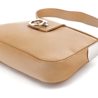 Salvatore Ferragamo Beige Leather Shoulder Bag