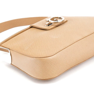 Salvatore Ferragamo Beige Leather Shoulder Bag