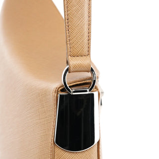 Salvatore Ferragamo Beige Leather Shoulder Bag