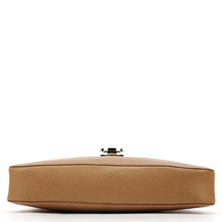 Salvatore Ferragamo Beige Leather Shoulder Bag