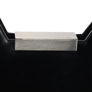 Salvatore Ferragamo Black Geometric Leather Shoulder Bag