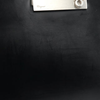 Salvatore Ferragamo Black Geometric Leather Shoulder Bag