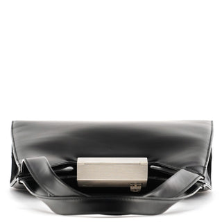 Salvatore Ferragamo Black Geometric Leather Shoulder Bag