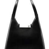 Salvatore Ferragamo Black Geometric Leather Shoulder Bag