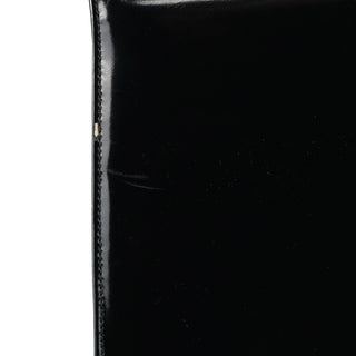 Salvatore Ferragamo Black Patent Leather Top Handle Bag