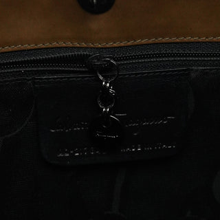 Salvatore Ferragamo Brown Patent Leather Gradient Shoulder Bag