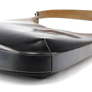 Salvatore Ferragamo Brown Patent Leather Gradient Shoulder Bag