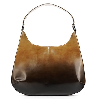 Salvatore Ferragamo Brown Patent Leather Gradient Shoulder Bag