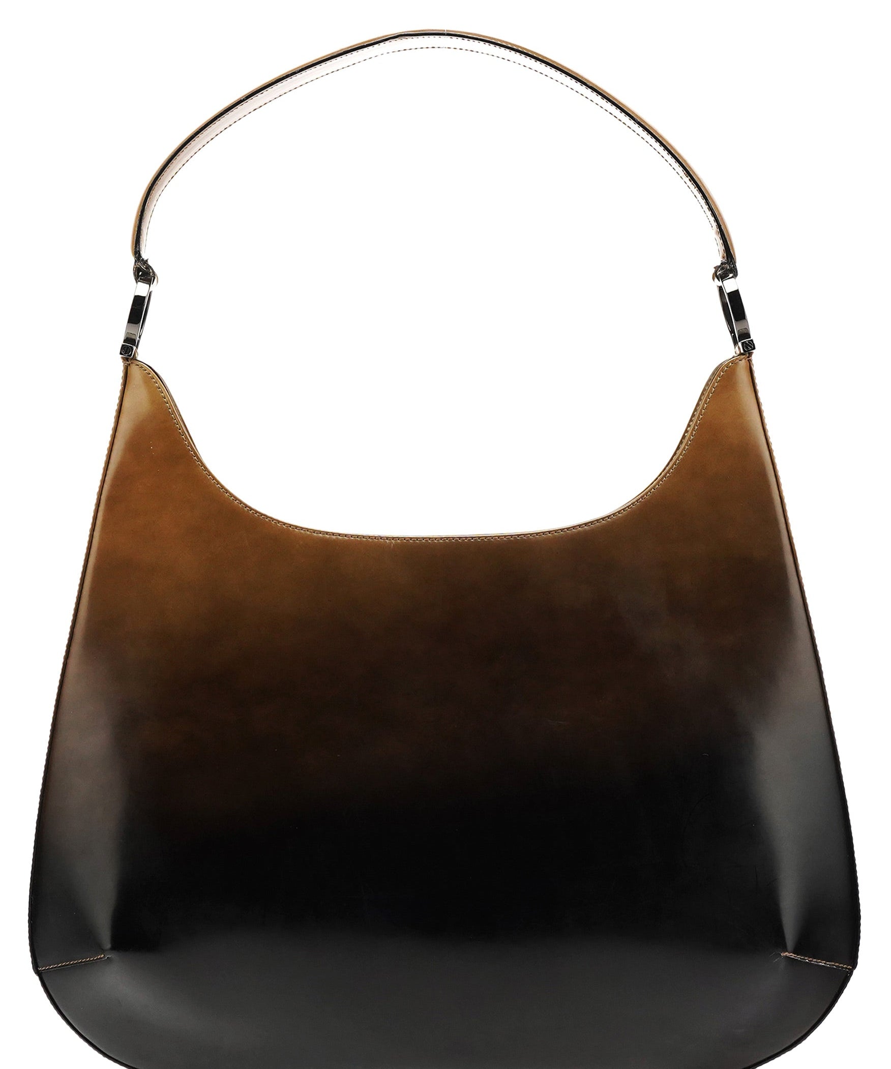 Salvatore Ferragamo Brown Patent Leather Gradient Shoulder Bag