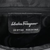 Salvatore Ferragamo Sac à poignée en cuir noir mat