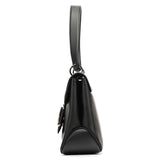 Salvatore Ferragamo Sac à poignée en cuir noir mat