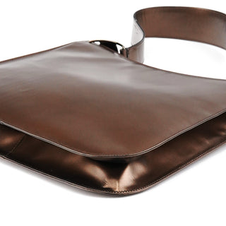 Salvatore Ferragamo Metallic Bronze Leather Shoulder Bag